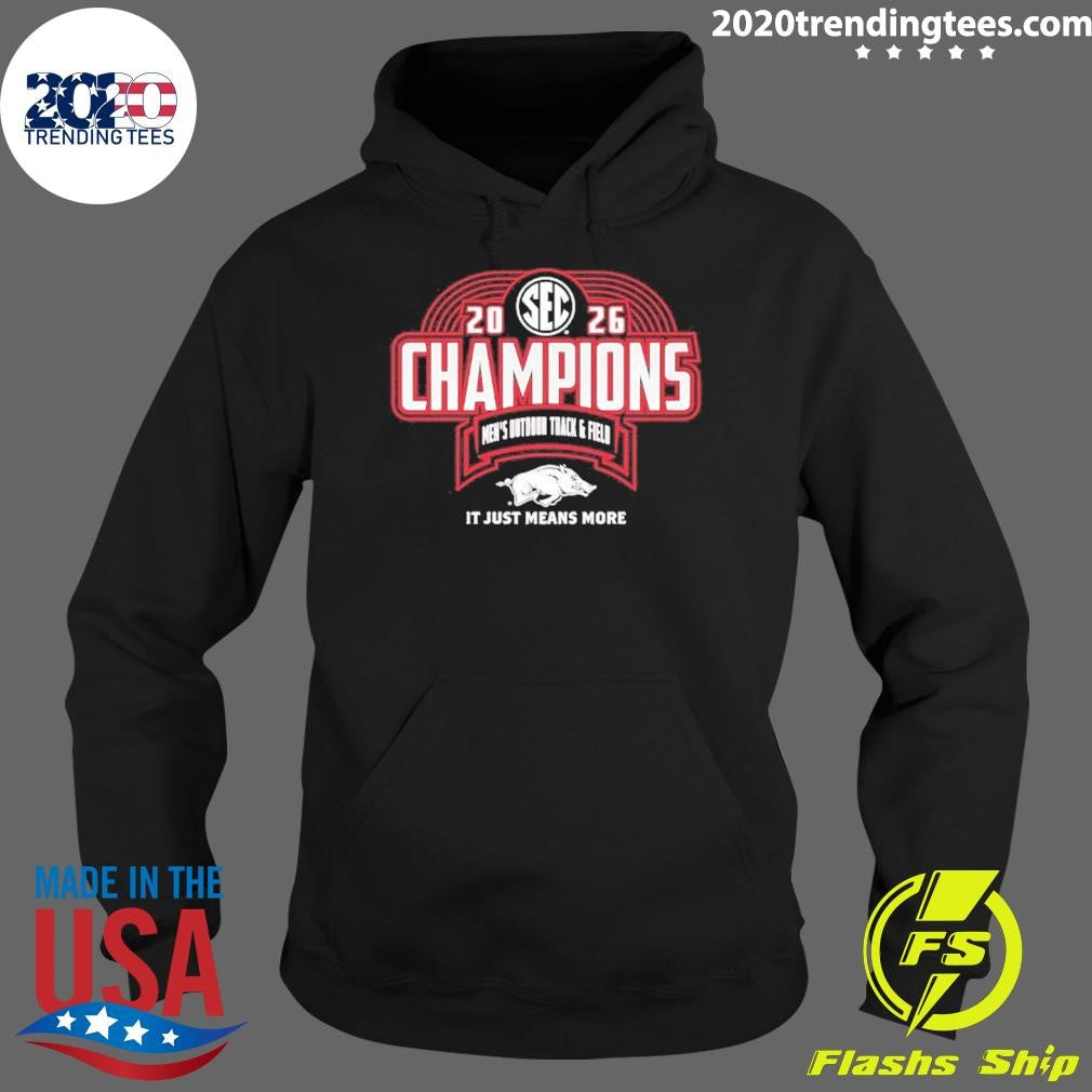 Arkansas Razorbacks 2026 Sec Men’s Outdoor Track & Field Champions Shirt