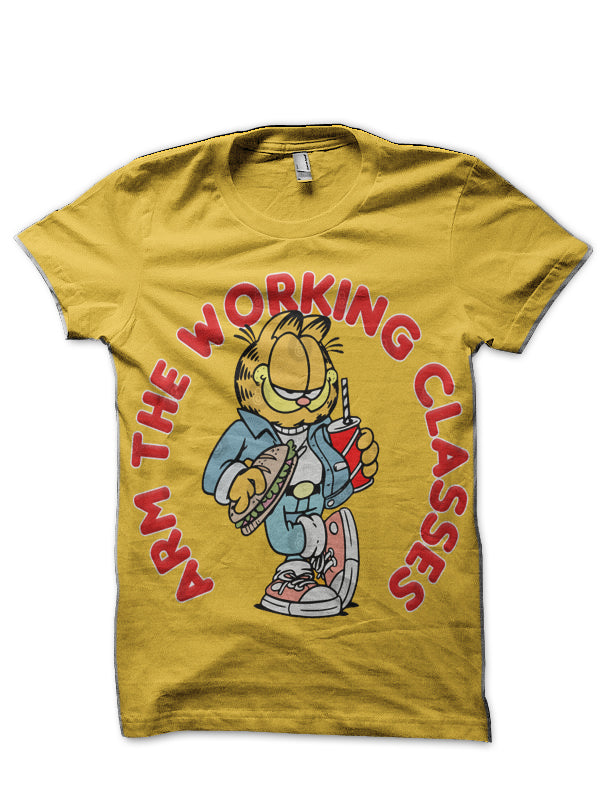 Arm The Working Classes / Garfield Meme Design T-Shirt Hoodie, Sweatshirt | PureTeeCo.com