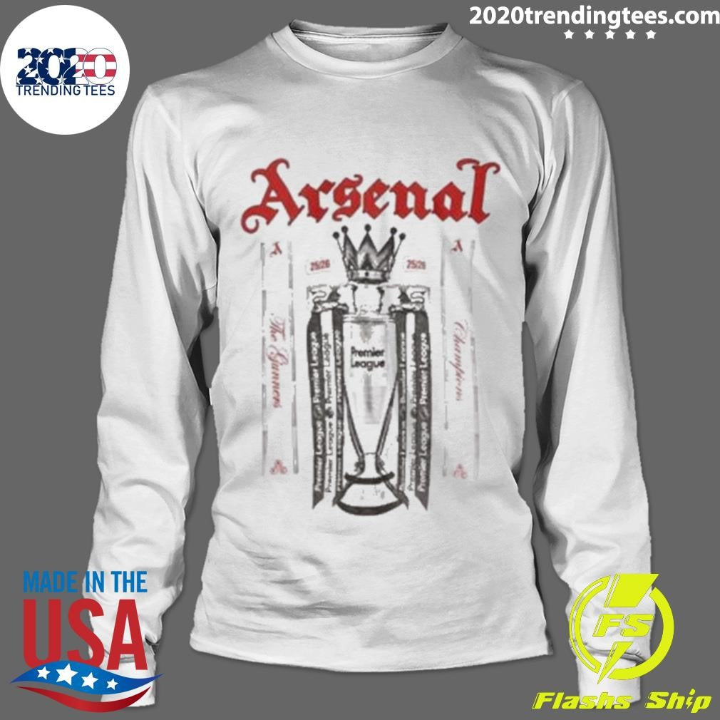 Arsenal 2025-2026 Premier League Champions Trophy Shirt