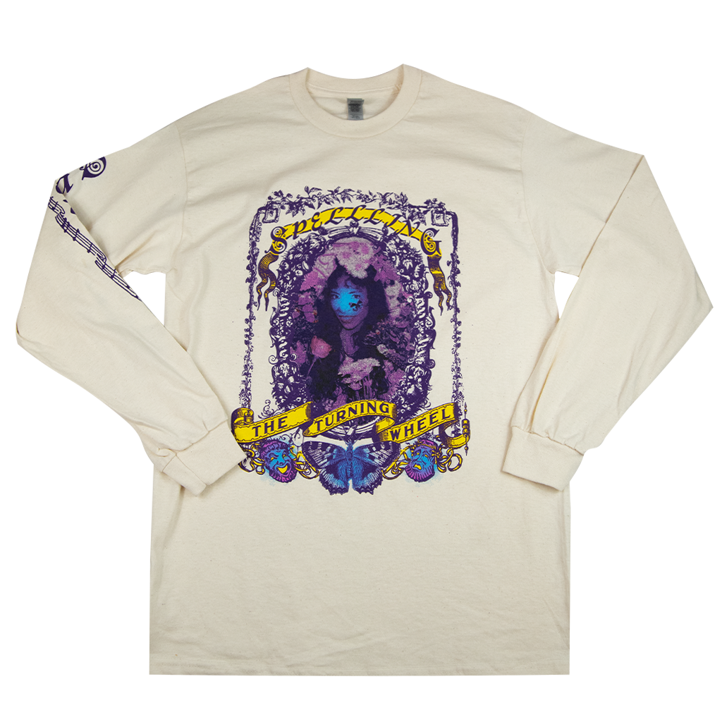 Floral Frame Sand Long Sleeve T-Shirt Hoodie, Sweatshirt | PureTeeCo.com (Image 1)