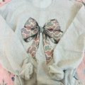 Ash Gray Camo Bow Sweatshirt T-Shirts, Hoodie | PureTeeCo.com