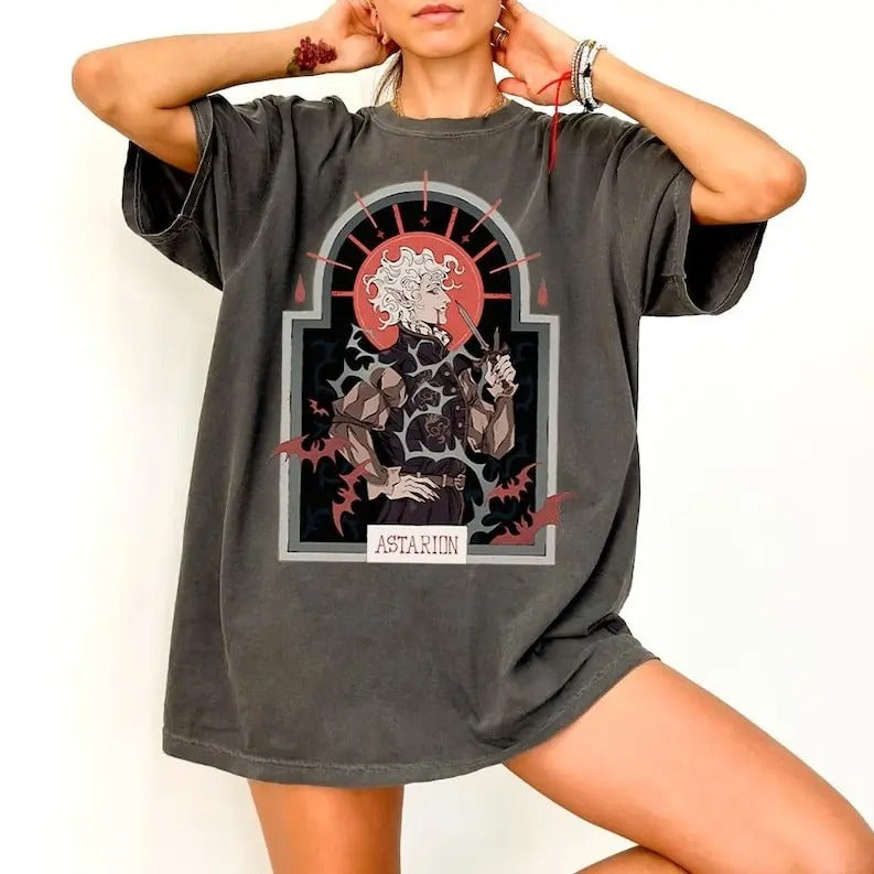 Astarion Shirt, Baldurs Gate 3 Vintage T-Shirt, Gift For Women and Man Unisex T-Shirt Hoodie, Sweatshirt | PureTeeCo.com