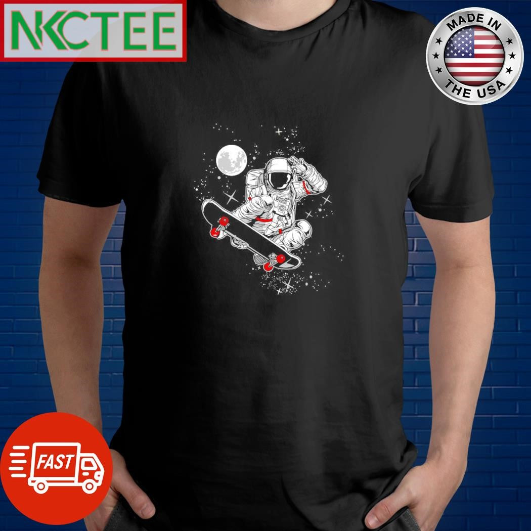 Astronaut skateboard shirt