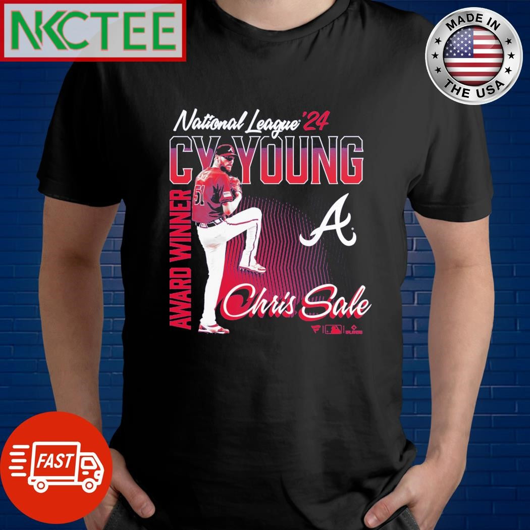 Atlanta Braves Chris Sale Navy 2024 National League Cy Young Award Winner T-Shirt