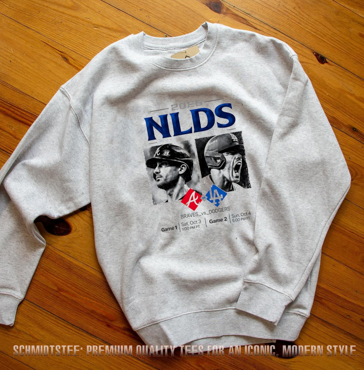 Atlanta Braves vs. Los Angeles Dodgers NLDS 2026 schedule shirt