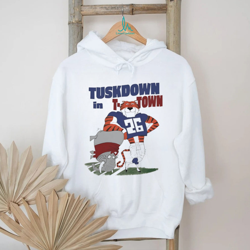 Auburn Tiger mascot Tuskdown in T Town graphic shirt