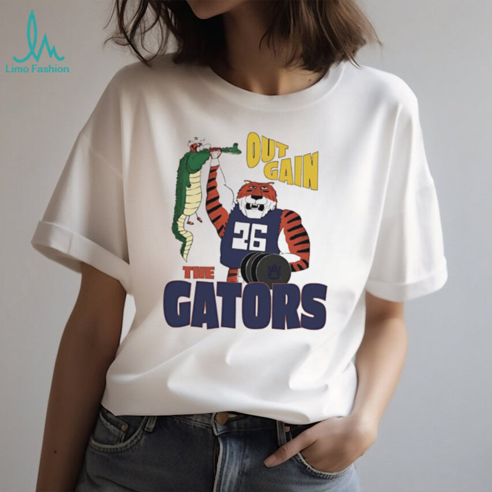 Auburn Tiger vs Florida Gator out gain the Gators mascot shirt