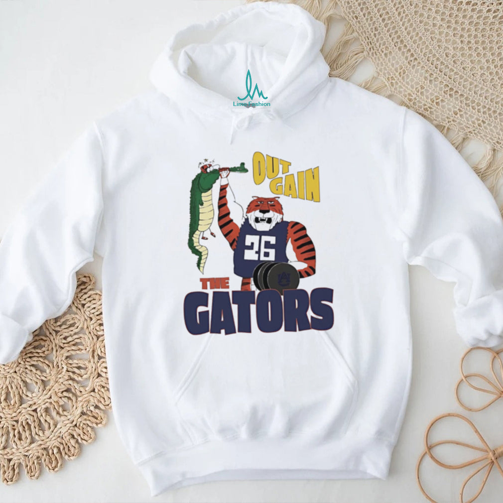 Auburn Tiger vs Florida Gator out gain the Gators mascot shirt