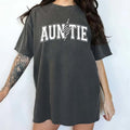 Auntie Retro Checkered Bolt Shirt, Retro Auntie Lightning Shirt, Cool Aunt Graphic Printed T-shirt, Promoted To Aunt...