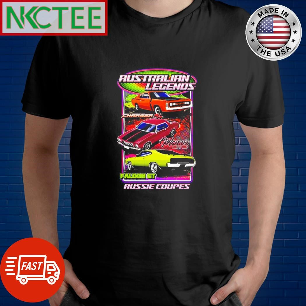 Aussie Coupe Legends Charger Monaro Falcon GT cars shirt