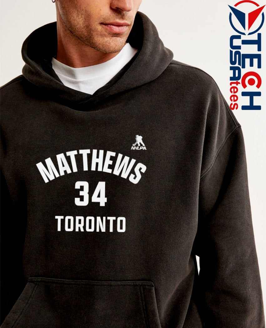 Auston Matthews #34 Toronto Maple Leafs name and number shirt