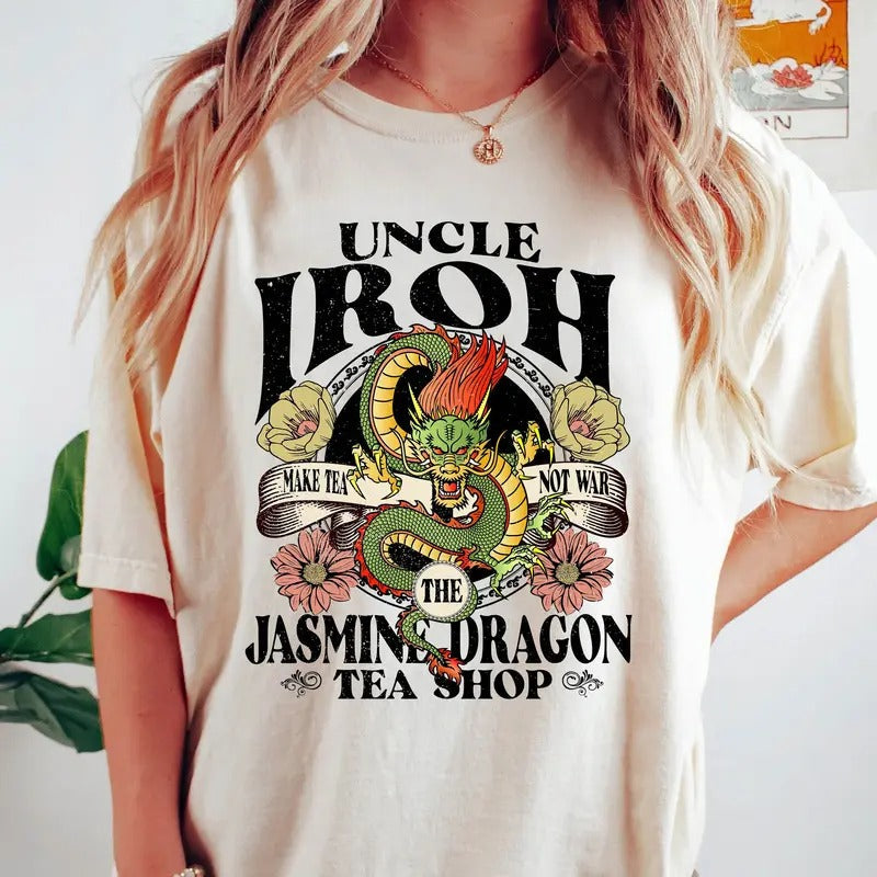 Avatar The Last Airbinder 2024 Shirt, Vintage Retro Uncle Iroh's Jasmine Dragon Tea Shirt Hoodie, Sweatshirt | PureTeeCo.com