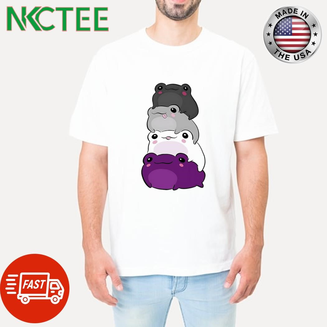 Awesome Asexual Flag frog shirt