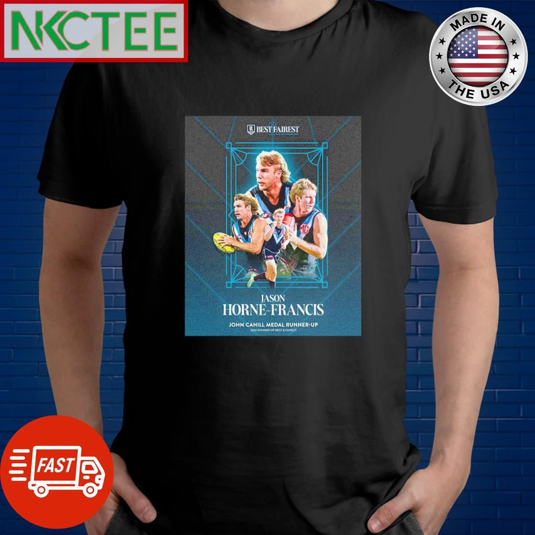 Awesome Best Fairest Jason Horne Francis John Cahill medal runner up shirt