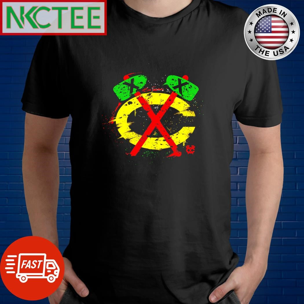 Awesome Chicago Blackhawks Splatter Logo shirt