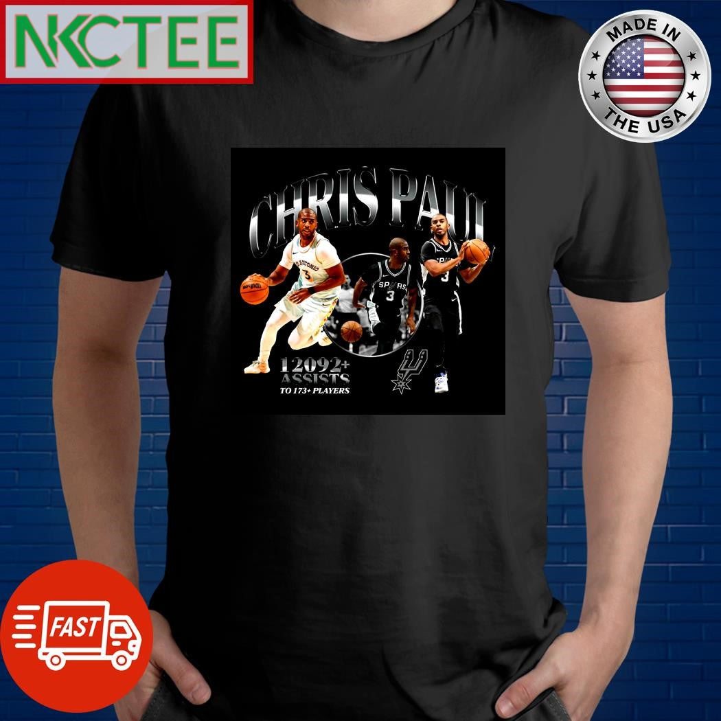 Awesome Chris Paul San Antonio Spurs 12092+ assists to 173+ players shirt