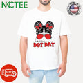 Awesome Happy Dot Day Girl Bow tie shirt