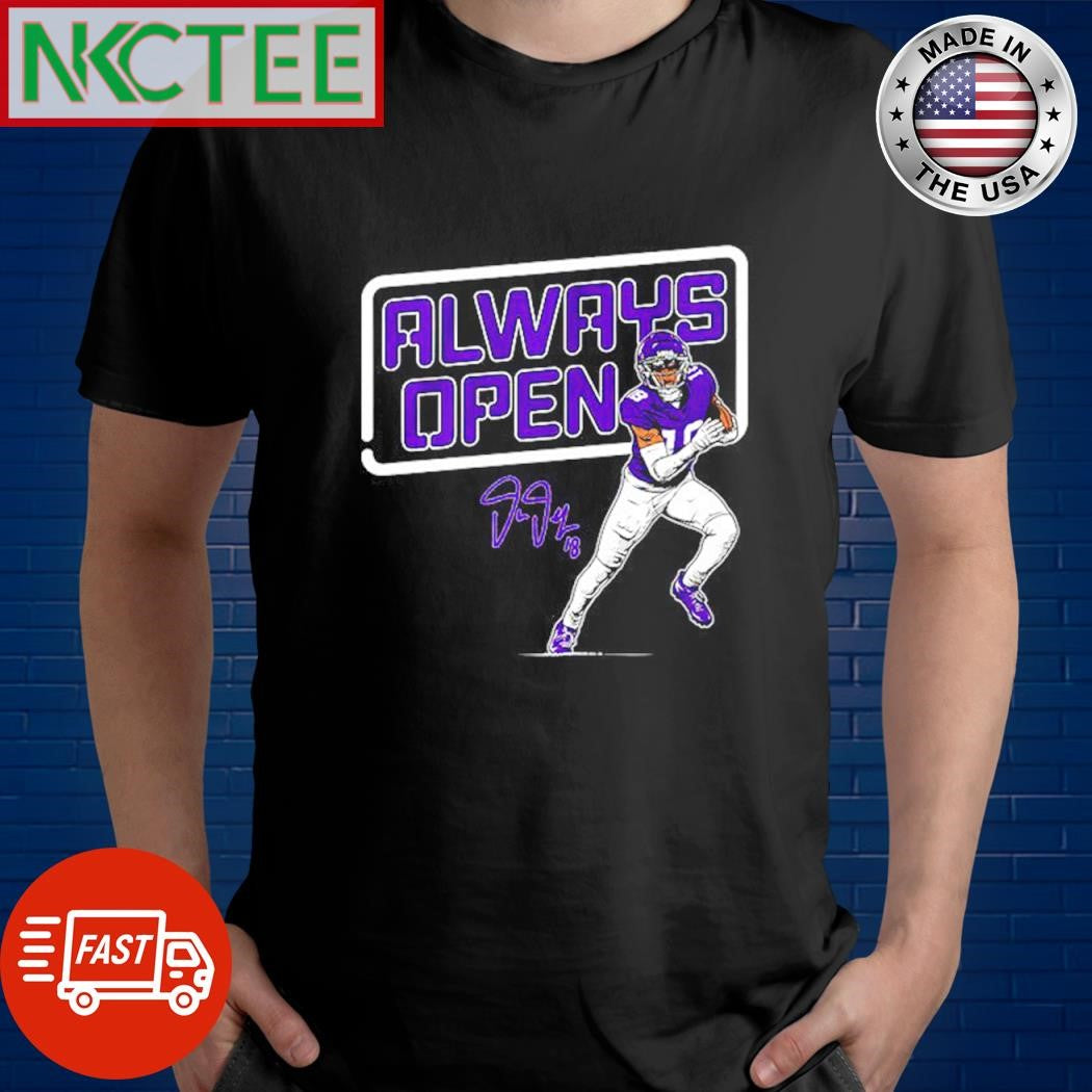 Awesome Justin Jefferson Always Open signature Minnesota Vikings shirt