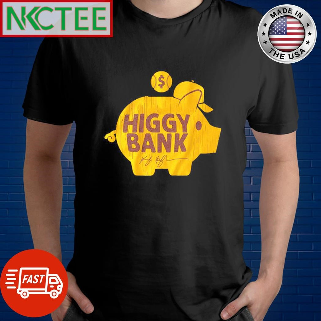 Awesome Kyle Higashioka Higgy Bank signature baseball ball shirt