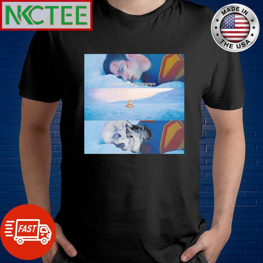 Awesome Superman skeleton cat shirt