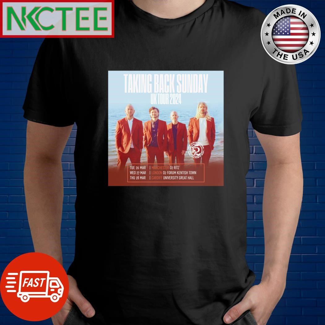 Awesome Taking Back Sunday 152 2024 Uk Tour shirt