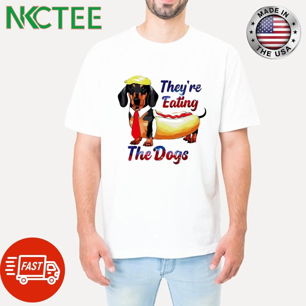 Awesome They’re eating the dogs Dachshund paint shirt
