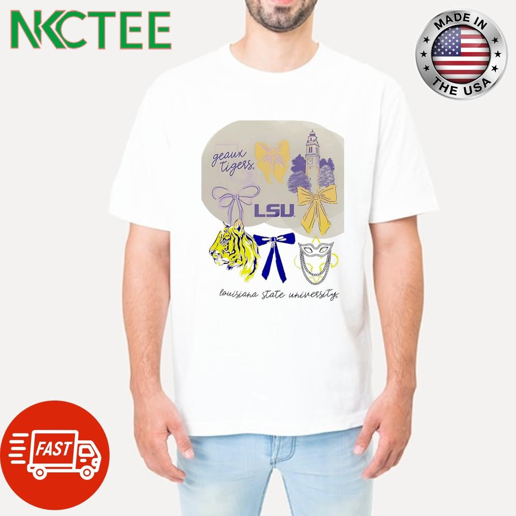 Awesome University Of Louisiana State geaux Tigers LSU Coquette Aesthetic shirt