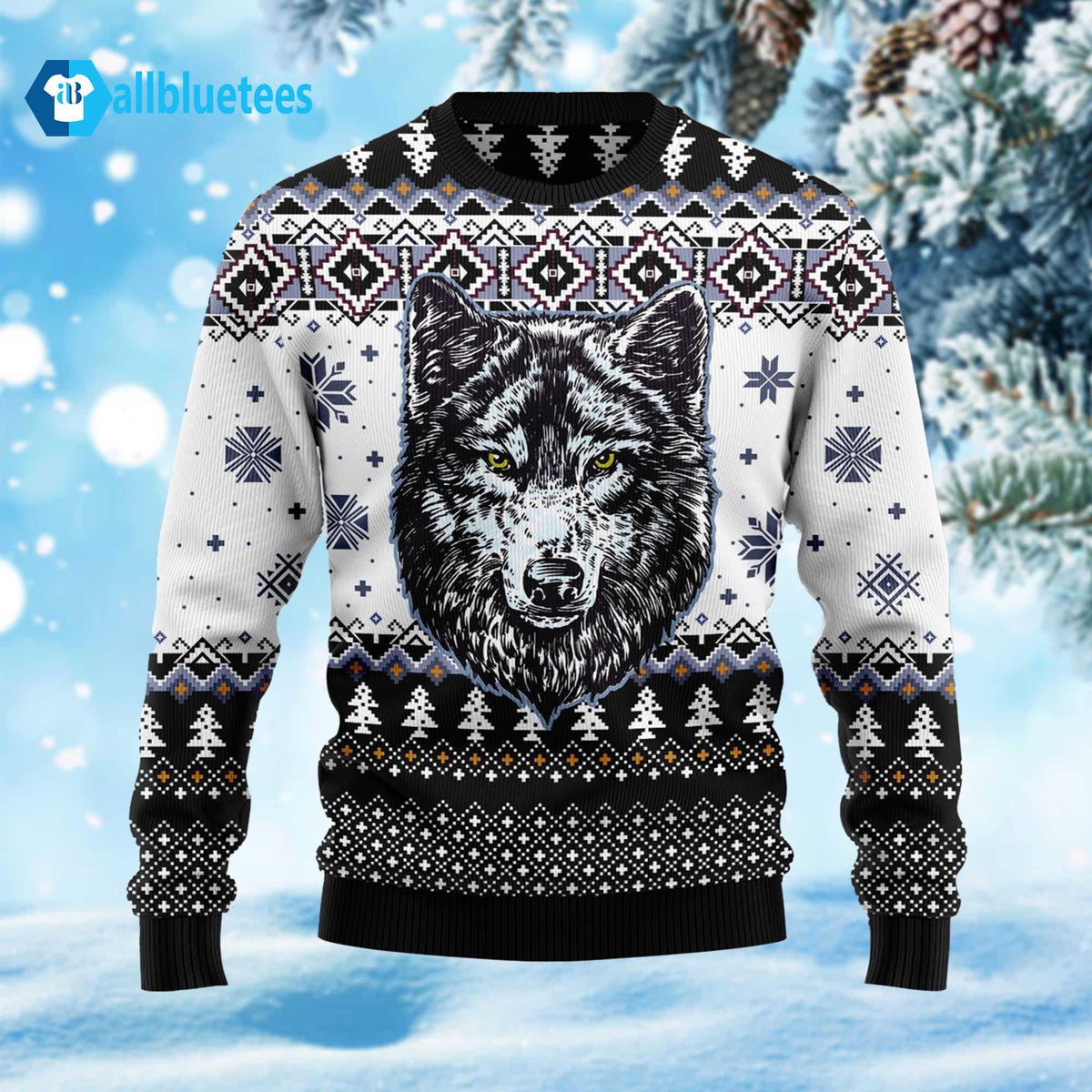 Awesome Wolf Ugly Christmas Sweater