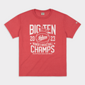 IU Women's Basketball 2023 B1G Champs Vintage Heavyweight Tee Style001 Hoodie, Sweatshirt | PureTeeCo.com (Image 1)