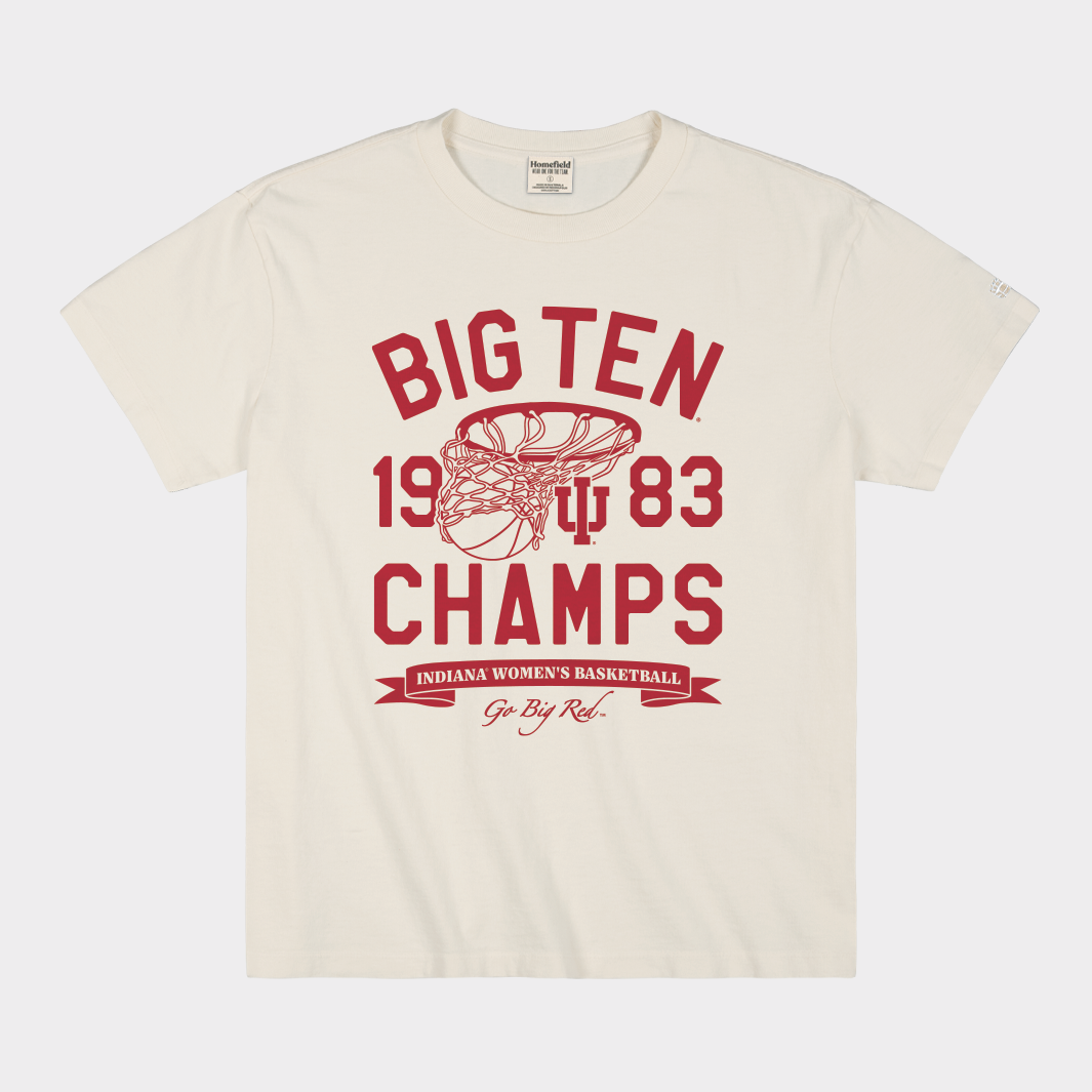 IU Women's Basketball 1983 Big Ten Title Heavyweight Tee Style001 Hoodie, Sweatshirt | PureTeeCo.com