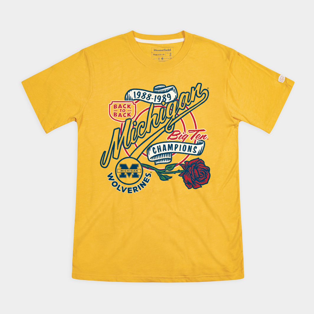 Michigan Football 1988 and 1989 Big Ten Champs Tee Hoodie, Sweatshirt | PureTeeCo.com