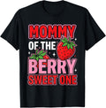 Mommy of The Berry Sweet One Strawberry 1st Birthday Mom T-Shirt