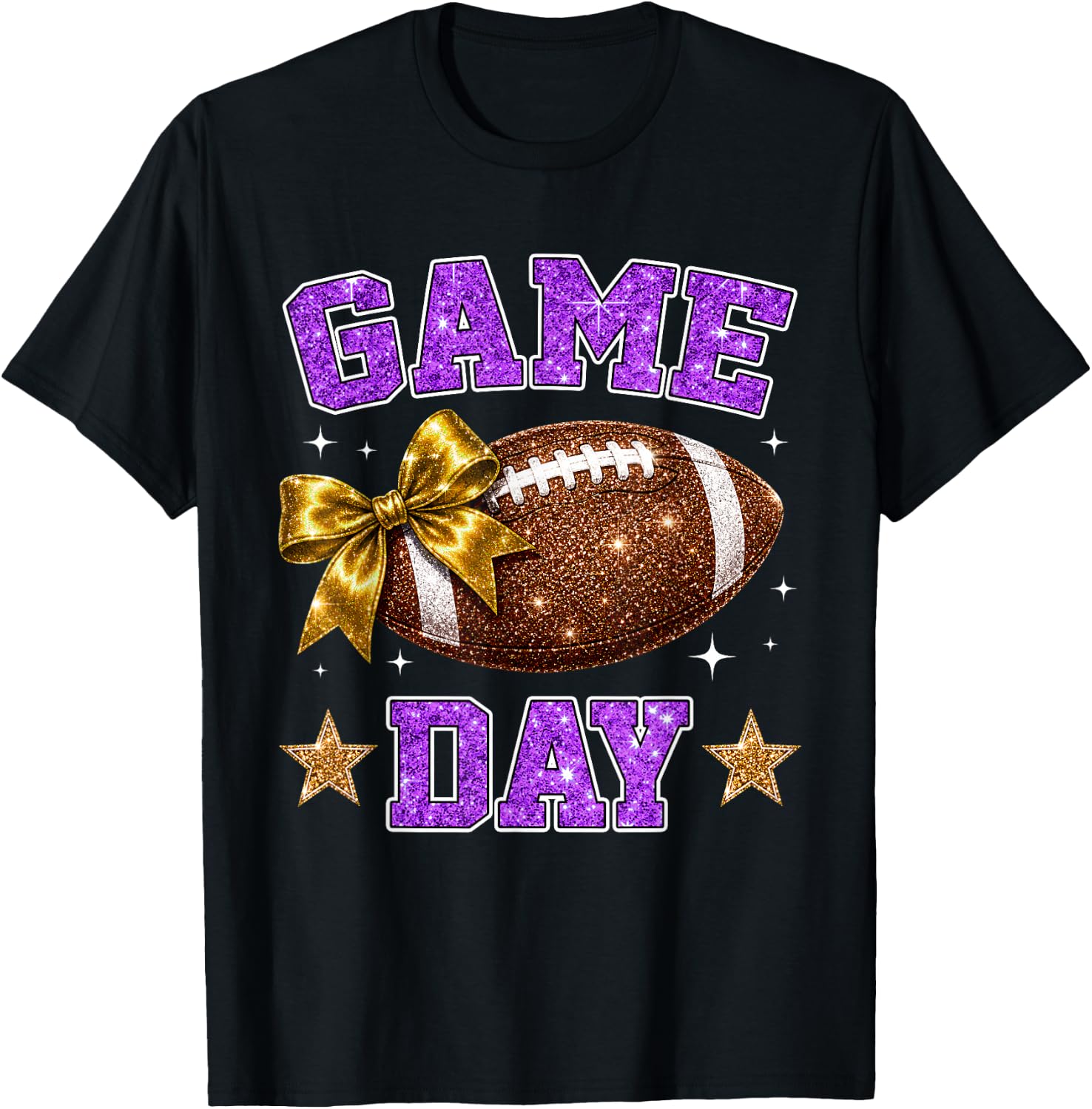 On Gameday Football We Wear Purple and Gold Sports Spirit T-Shirt