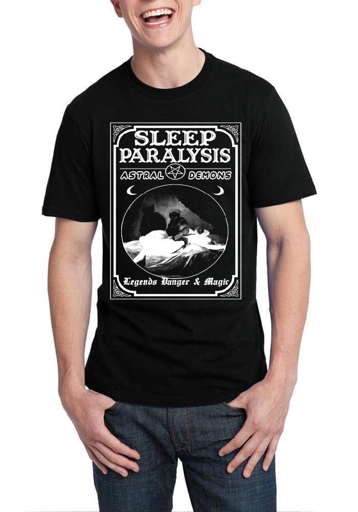 Sleep Paralysis Demon Half Sleeve Black T-Shirt Hoodie, Sweatshirt | PureTeeCo.com