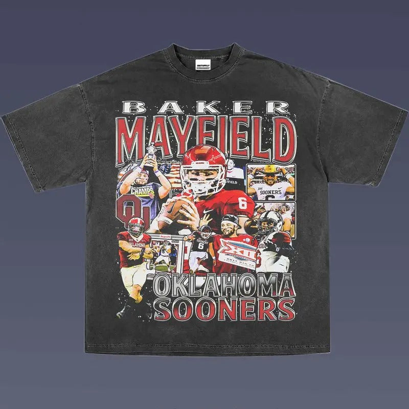 BAKER MAYFIELD 1.0 VINTAGE TEE | AMERICAN FOOTBALL | GIFT FOR FAN Hoodie, Sweatshirt | PureTeeCo.com