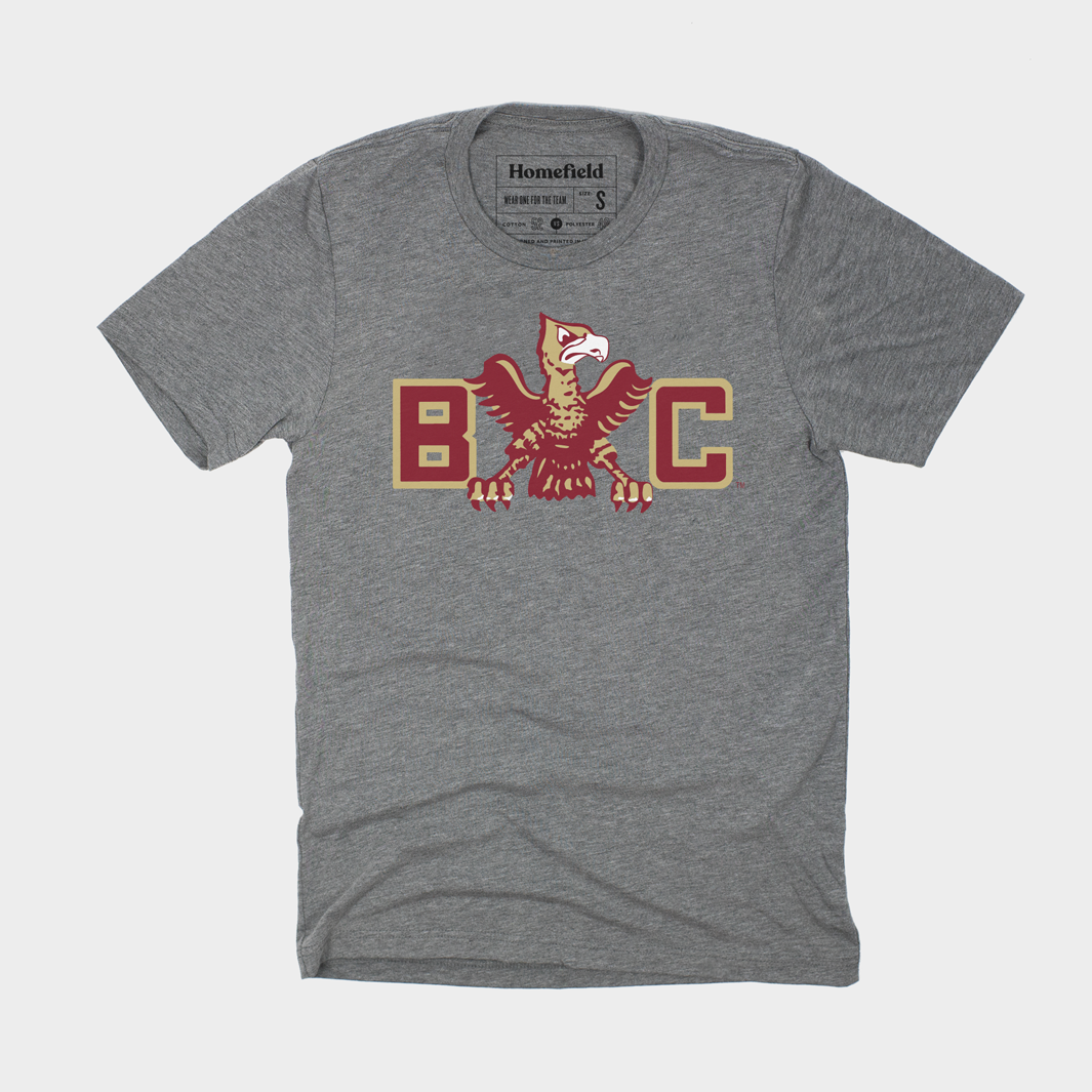 Vintage Boston College 1950s BC Logo Tee Style001 Hoodie, Sweatshirt | PureTeeCo.com