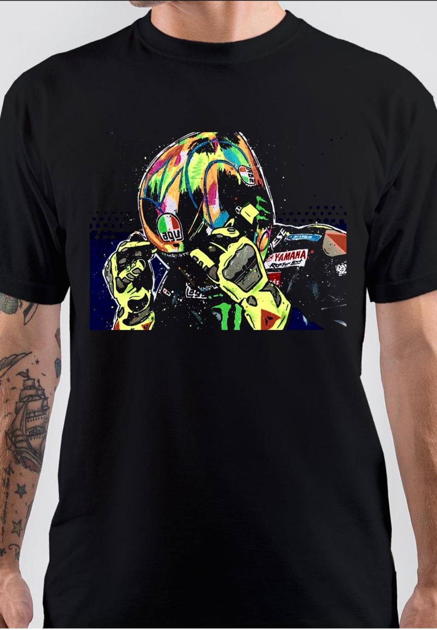 Rossi Black T-Shirt Hoodie, Sweatshirt | PureTeeCo.com