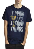 I Drink And I Know Things Navy Blue T-Shirt Hoodie, Sweatshirt | PureTeeCo.com
