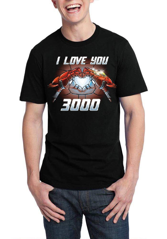 I Love You 3000 Ironman Black T-Shirt Hoodie, Sweatshirt | PureTeeCo.com
