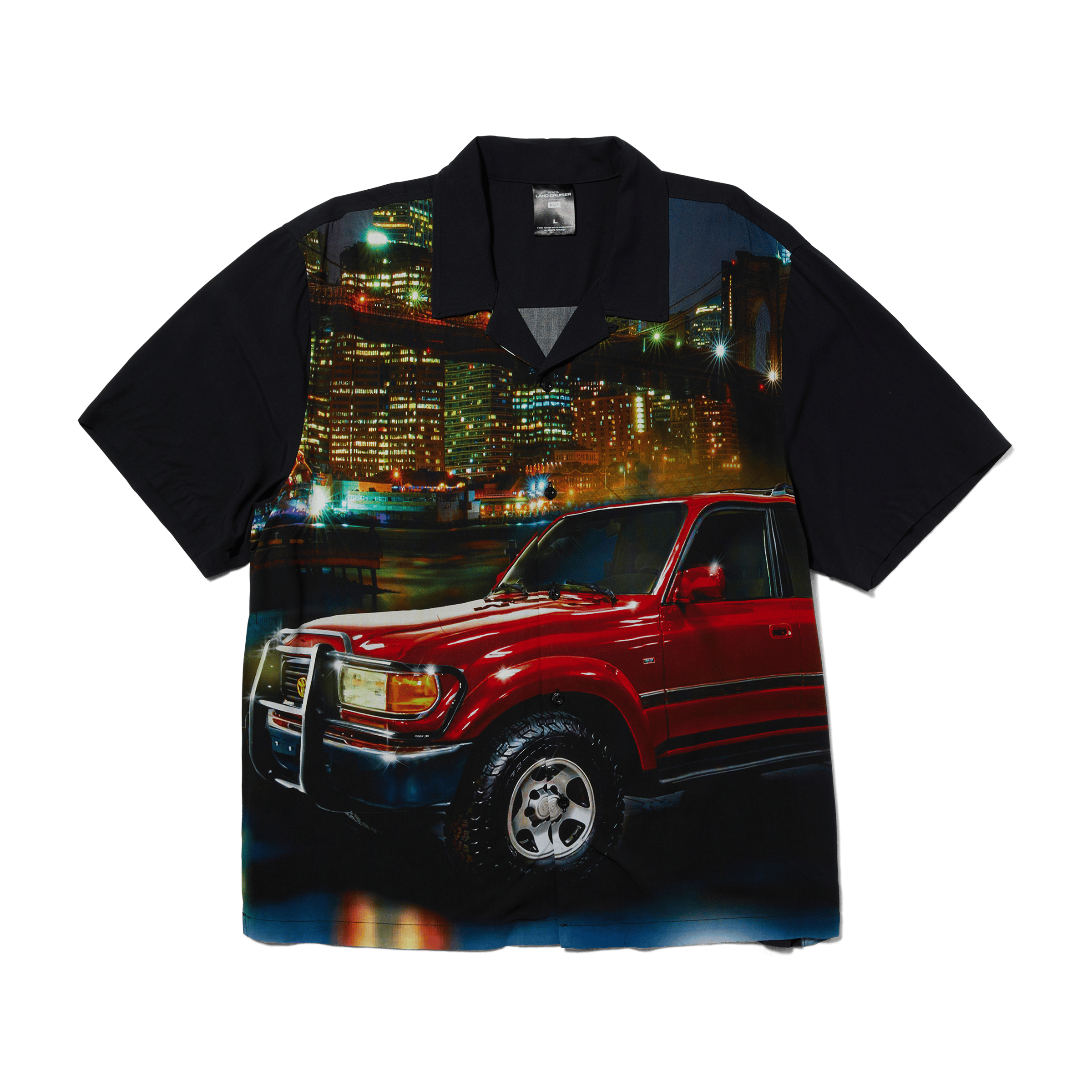 HUF x Toyota Big City Resort Shirt Hoodie, Sweatshirt | PureTeeCo.com (Image 1)