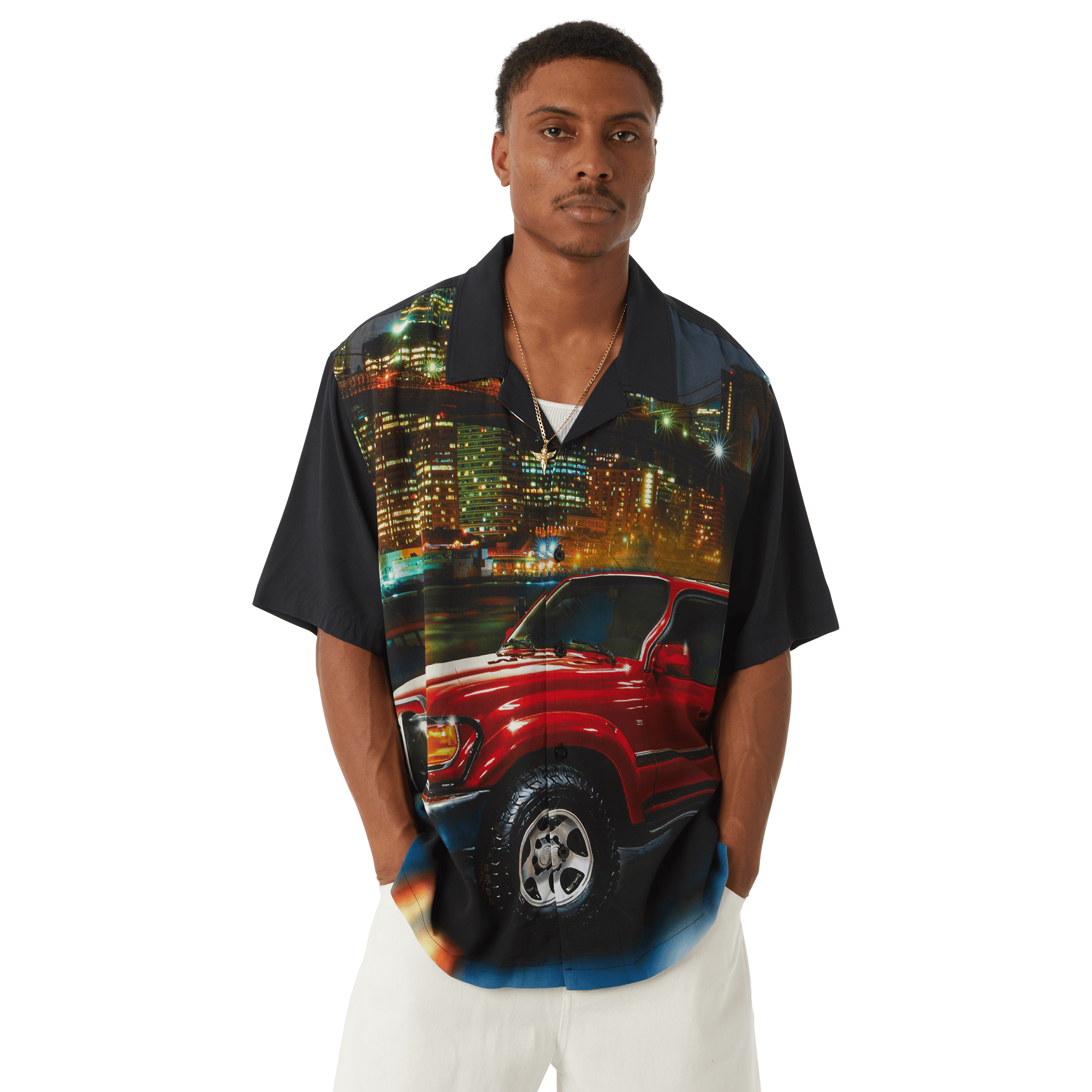 HUF x Toyota Big City Resort Shirt Hoodie, Sweatshirt | PureTeeCo.com (Image 5)