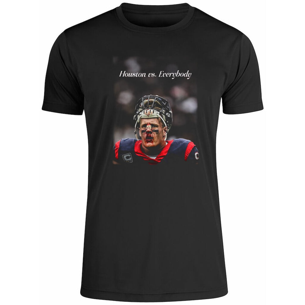 BIG SARGE wearing JJ Watt Houston Vs Everybody Shirt