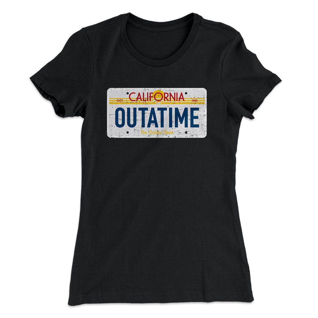 Outatime License Plate Women's T-Shirt Hoodie, Sweatshirt | PureTeeCo.com (Image 4)
