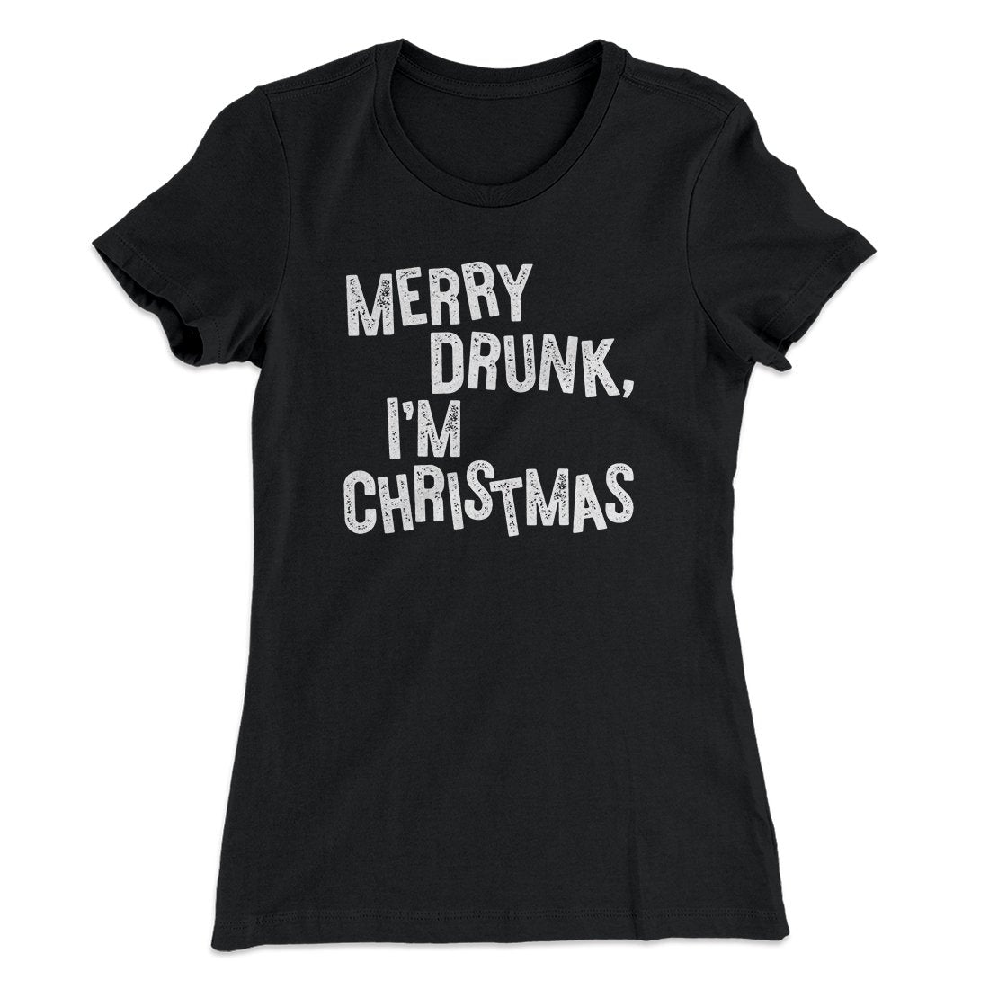 Merry Drunk, I'm Christmas Women's T-Shirt Hoodie, Sweatshirt | PureTeeCo.com (Image 3)