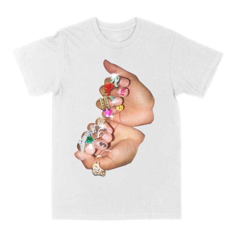 BOUNCE BACK Finger Graffiti Diamond Ring Printed Tee, Vintage Y2k Graphic Tee, Y2k Clothing, For Men & Women, Menswear...