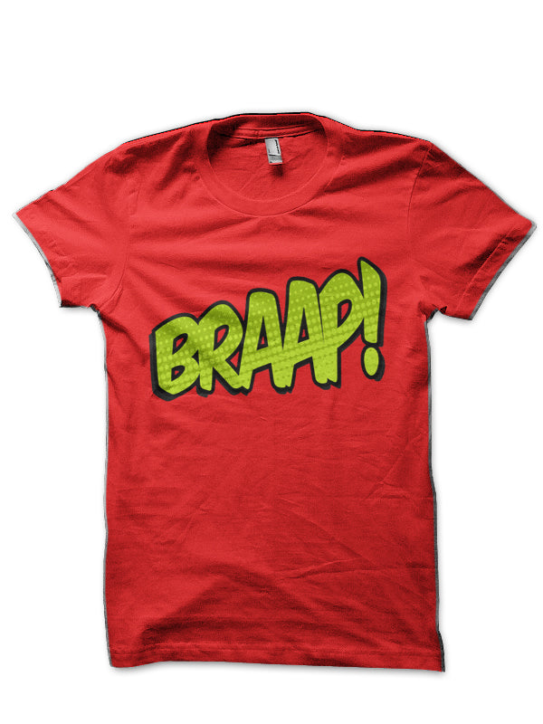 BRAAP Red Half Sleeve T-Shirt Hoodie, Sweatshirt | PureTeeCo.com