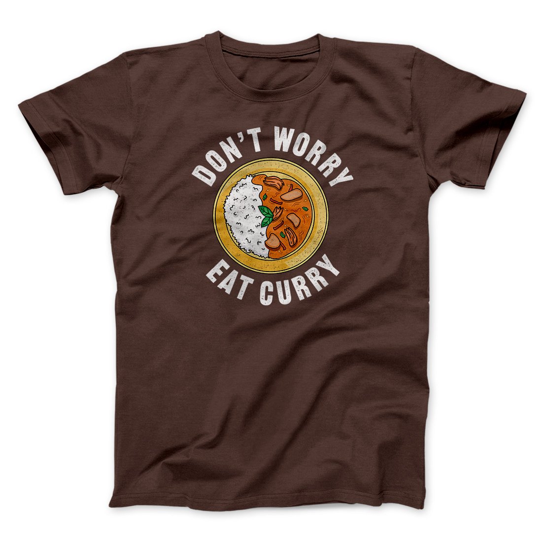 Don't Worry Eat Curry Men/Unisex T-Shirt Hoodie, Sweatshirt | PureTeeCo.com (Image 2)