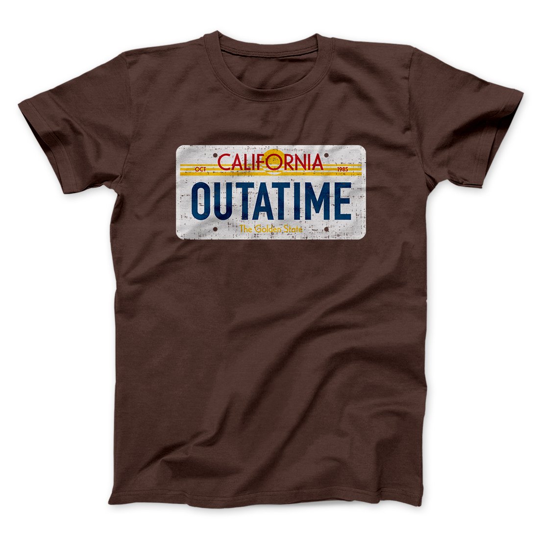 Outatime License Plate Funny Movie Men/Unisex T-Shirt Hoodie, Sweatshirt | PureTeeCo.com (Image 4)