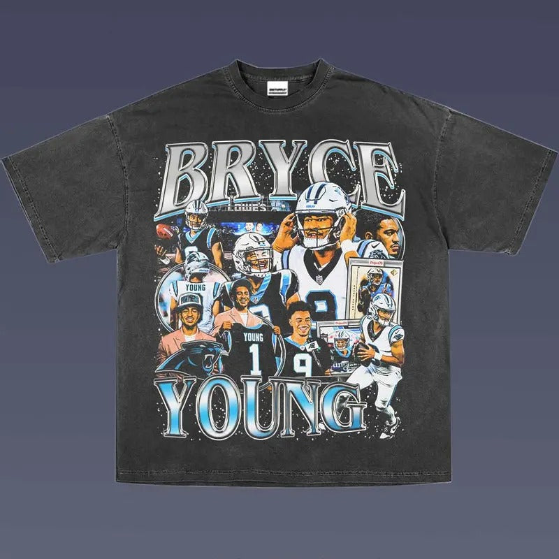 BRYCE YOUNG 1.0 VINTAGE TEE | AMERICAN FOOTBALL | GIFT FOR FAN Hoodie, Sweatshirt | PureTeeCo.com