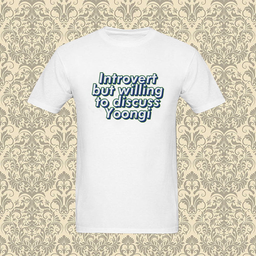 BTS Bangtan Introvert but willing gto discuss Yoongi Suga Agust D ARMY T Shirt adm Hoodie, Sweatshirt | PureTeeCo.com
